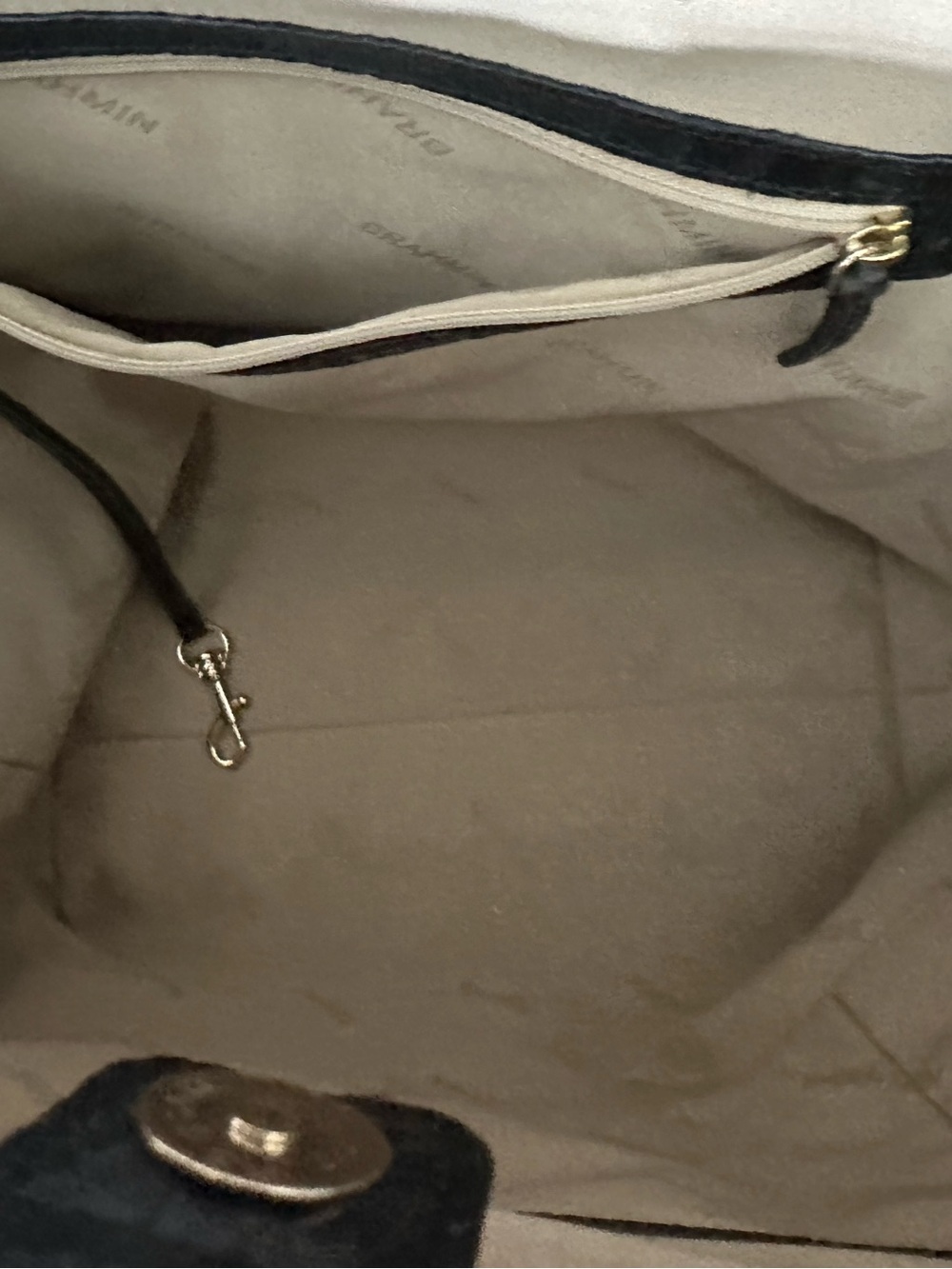 Brahmin Black Crocodile-Embossed Tote Bag - Picture 3 of 5